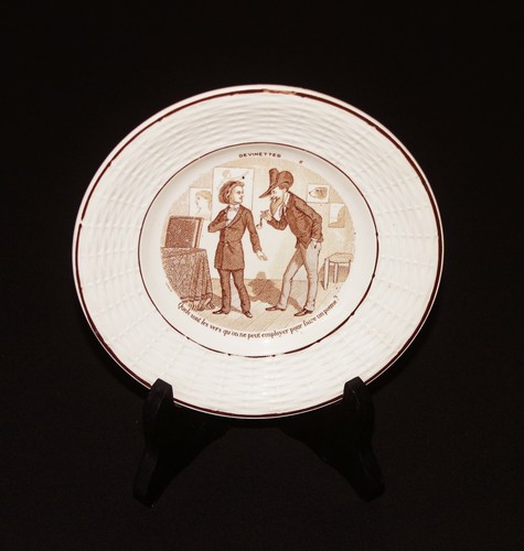 Assiette parlante faïence