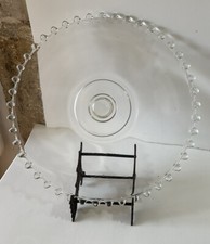 plateau Plat en Verre Décor Perlé perle Style Années 50 deco Collection