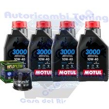 Set Entretien Huile Motul 3000 10W40 pour Yamaha Xv1600 A Wild Star 2000>2004