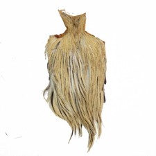 Plume de cou de coq beige pour