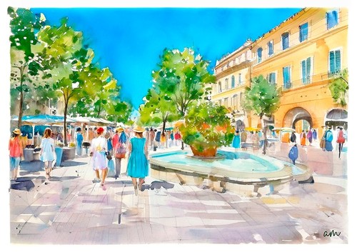Tableau paysage de provence - tableau,
