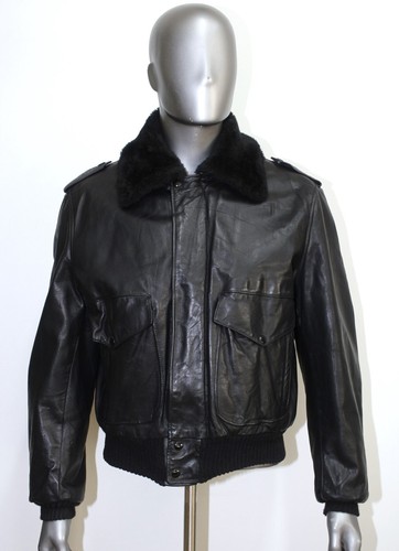 Flight jacket fourré cuir - fourré, a-2