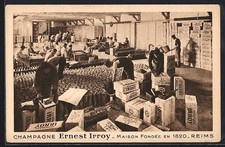 CPA Reims, Champagne Ernest Irroy-Maison Fondèe en 1820 