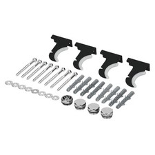 Fixation radiateur design Stella Doblo salle de bain support mural en métal noir