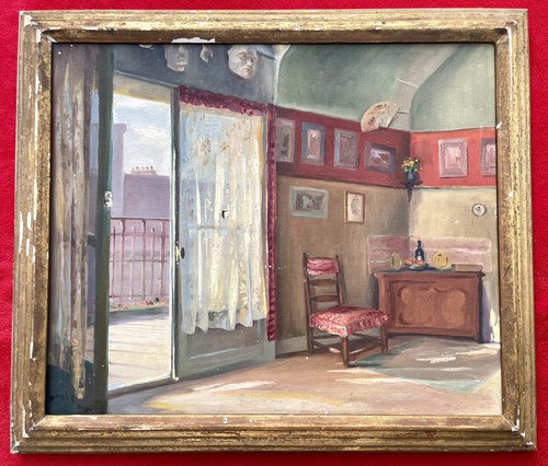 Ancien tableau xix scène - ancien,