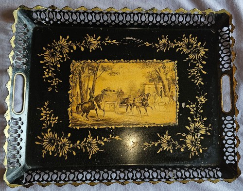 Plateau tole noire - noire, &