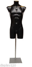 Mâle Mannequin de Présentation sur Pied Ajustable Sportswear Torse Natation Noir