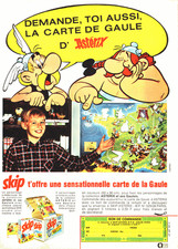 PUB LESSIVE SKIP avec   " ASTERIX  et OBELIX  " CARTE DE LA GAULE 1969 ( 1 )