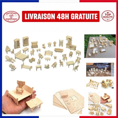 Maison poupée bois kit - bois,