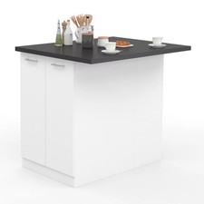 Ilot central IVO 100 cm blanc