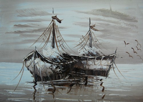 Tableau peinture huile - peinture, sur