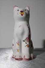 Vintage Tirelire Chat en faïence de Mufraggi Moutier fait main