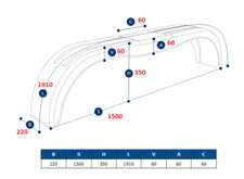 2 x Garde Boue Tandem 220/1500