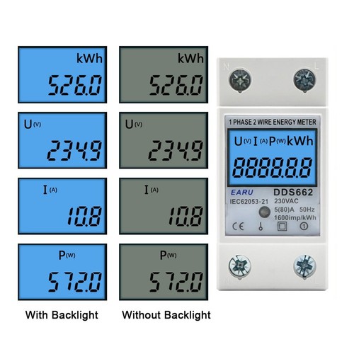 Compteur énergie numérique - d'énergie,
