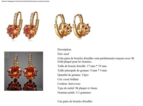 Bijoux b309 boucles d - b309,