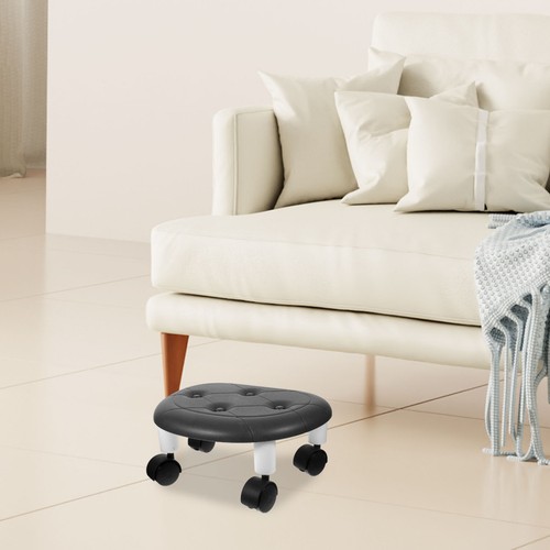Mini tabouret rond roulant