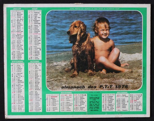 Calendrier almanach postes - calendrier,