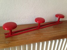 Superbe patère 3 têtes rouge