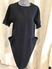 Superbe Robe Noir Pierre Cardin Boutique 36/38 Tbe Vintage Authentique 