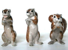 KLIMA L961 Miniatures en porcelaine - LES 3 GRANDS ÉCUREUILS SQUIRREL