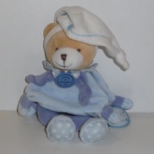 Doudou Hochet Ours Doudou et Compagnie - Blanc bleu