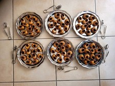 Lot 72 Coquilles Escargots En Céramique Avec Plats Inox + Pinces