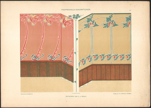 1900 lithographie décoration - 1900,