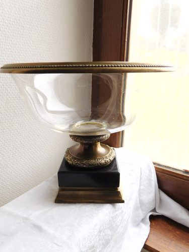 Ancienne coupe cristal et - en,