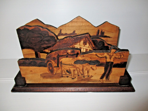 Ancien porte courrier bois - ancien,