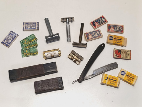 Lot rasoirs anciens et - rasoirs,