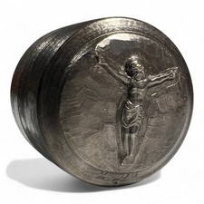 Matrice Médaille Jésus Christ Outil Métier Poinçon Métal XIXe croix sculpture