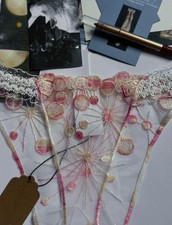 Culotte en dentelle rose femme, Lingerie sexy transparente imprimé,