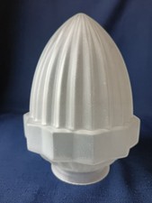 GLOBE OBUS ART DECO EN VERRE DEPOLI