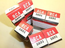 2x LAMPE RCA 5691 RED BASE 6SL7-GT  CV1984 VT-229 TUBE Fully tested pair 1959 °=