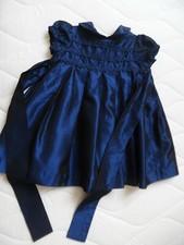 Sublime robe JACADI bleu marine  pour fille T 6 mois  ou grande poupée