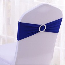 25PCS Couvre-chaise en élasthanne avec noeud et boucle coulissante Mariage