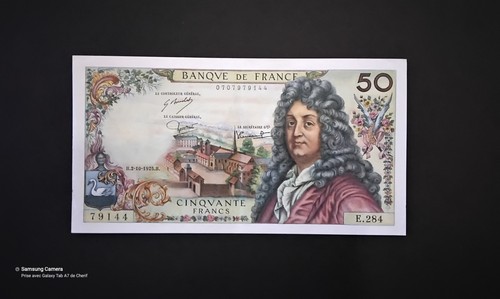 Billet banque 50fr racine - banque,