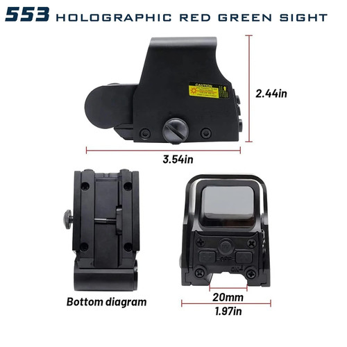 553 red green - 553, holographic