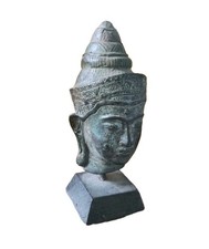 Tête khmèr bouddha bronze - tÊte,
