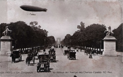 Cpa paris un dirigeable - cpa,