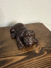 Bulldog Figurine Brown Solid