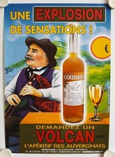 Affiche VOLCAN - APERITIF des AUVERGNATS 2000 Distillerie Couderc - Aurillac