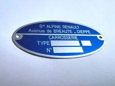 Plaque constructeur ALPINE
