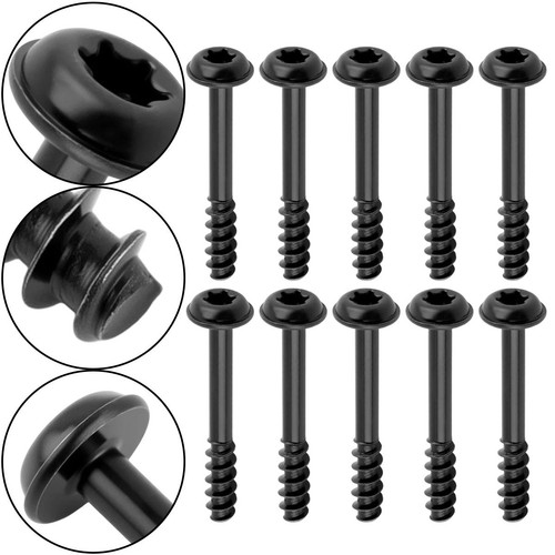 10pcs vis hexagonales - hexagonales, noires