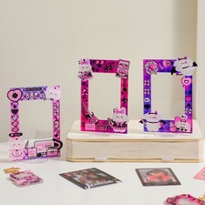 Cadre Photo Bureau Acrylique Lapin Cartoon Pour Instax Mini 7.5x11.2 cm Fenêtre