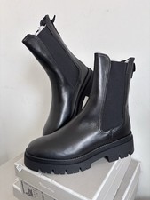 Bottine Tamaris En Cuir Noir Taille 40 Femme Neuve