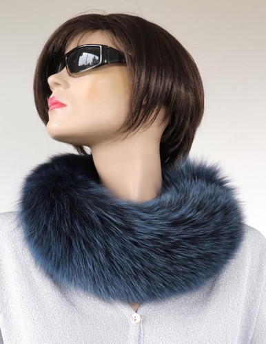 Fourrure écharpe renard bleu - fourrure,