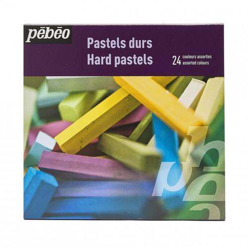 Pastels durs boîte de 24 - boîte,