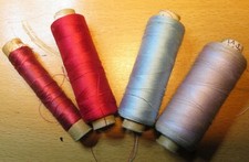 Bobines fil soie anciennes - de,