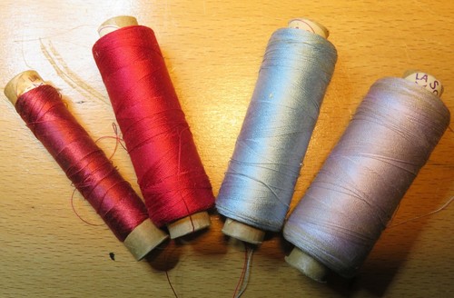Bobines fil soie anciennes - bobines,